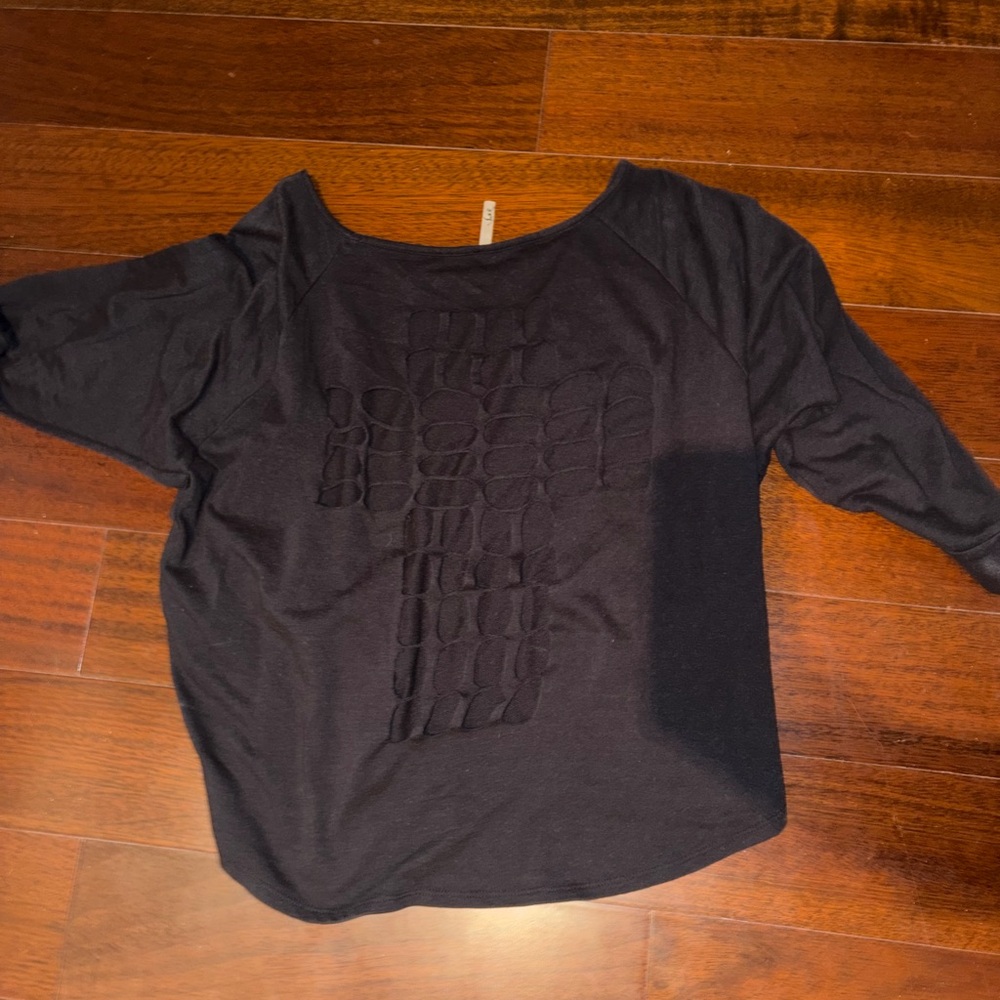 Black shirt with cut out design